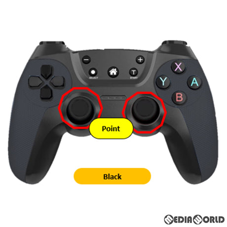 【新品】【お取り寄せ】[ACC][Switch] Switch/PS3/PC用(スイッチ用/PS3/PC用) ワイヤレスシンプルコントローラー エンジェイド(VTS-NSP3PCWSC-BK)(20230630)