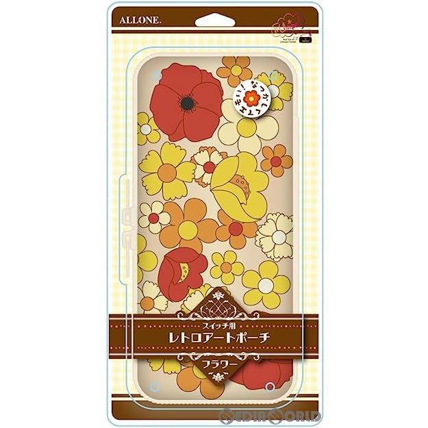 【新品】【お取り寄せ】[ACC][Switch] SWITCH用(スイッチ用) EVAポーチ レトロアートシリーズ 花柄 アローン(ALG-NSRPH)(20230615)