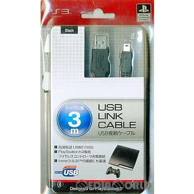 【中古即納】[ACC][PS3] USB LINK CABLE 3m ブラック アイレックス(ILXOY013) (20220401)