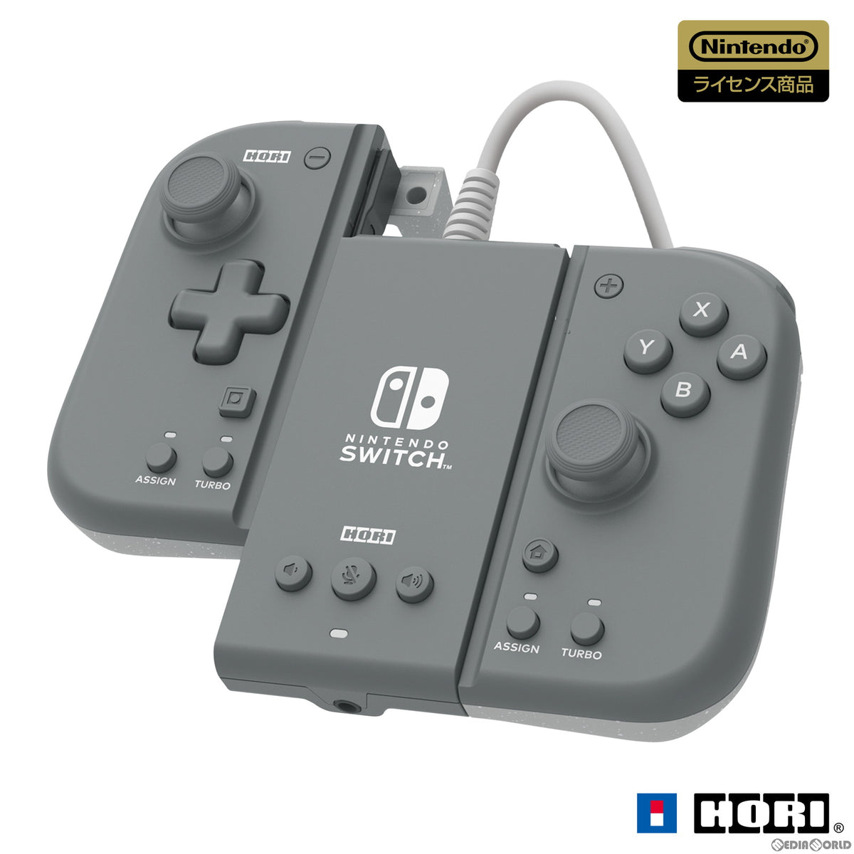 【新品】【お取り寄せ】[ACC][Switch] グリップコントローラーFit アタッチメントセット for Nintendo Switch(ニンテンドースイッチ)/PC チャコールグレー 任天堂ライセンス商品 HORI(NSW-426)(20230930)
