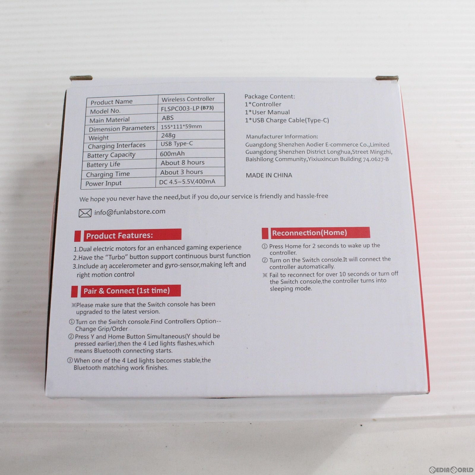 【中古即納】[ACC][Switch] ALPOW Wireless Switch Controller ピンク(FLSPC003-LP)(20220401)