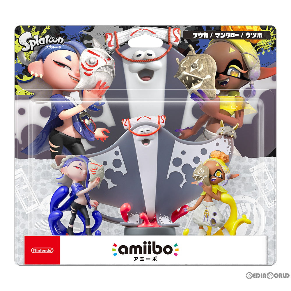 【中古即納】[お得品][表紙説明書なし][ACC][Switch] amiibo(アミーボ) すりみ連合セット[フウカ/ウツホ/マンタロー](スプラトゥーンシリーズ) 任天堂(NVL-E-AE3G)(20231117)
