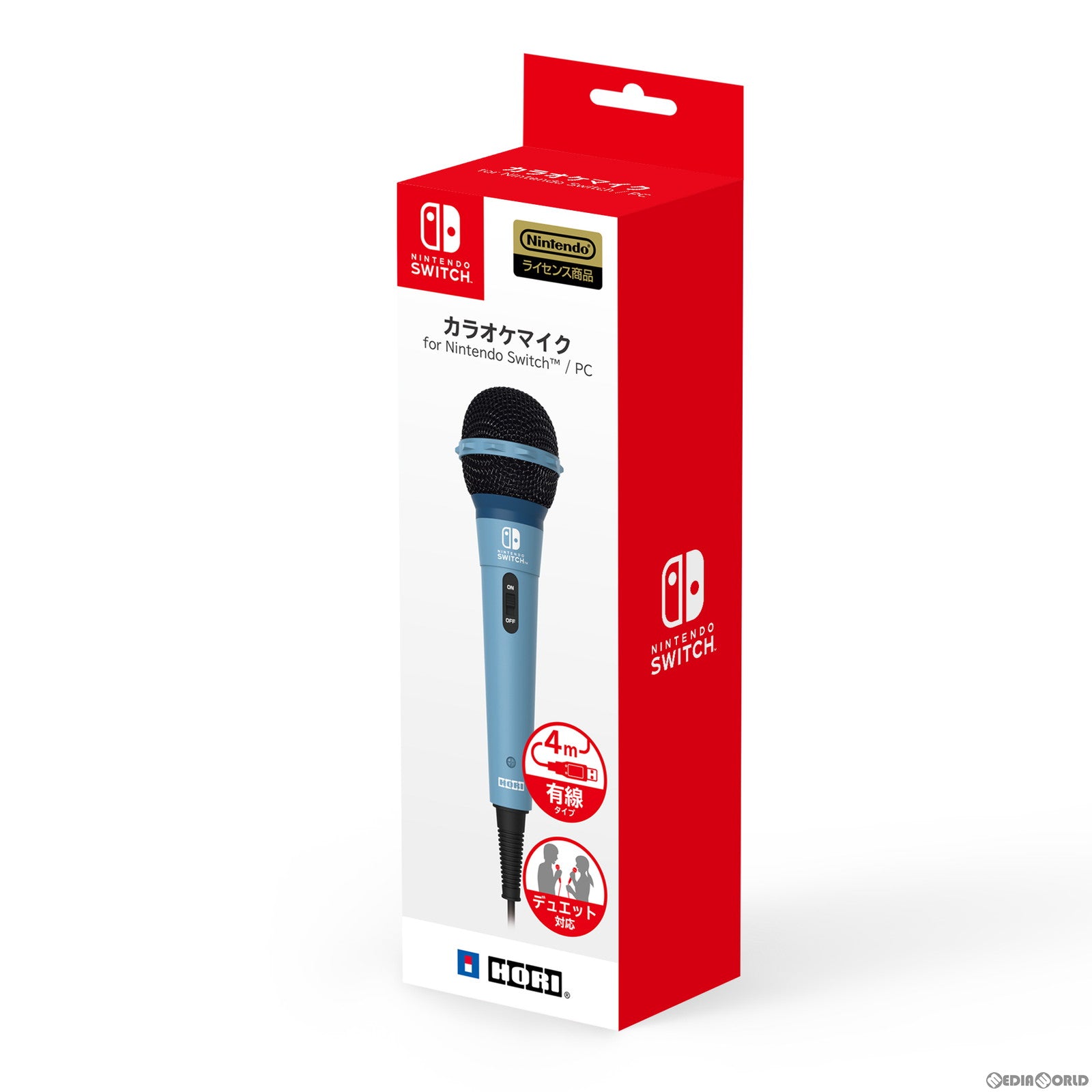 【新品】【お取り寄せ】[ACC][Switch] カラオケマイク for Nintendo Switch(ニンテンドースイッチ) /PC ブルー 任天堂ライセンス商品 HORI(NSW-449) (20231005)