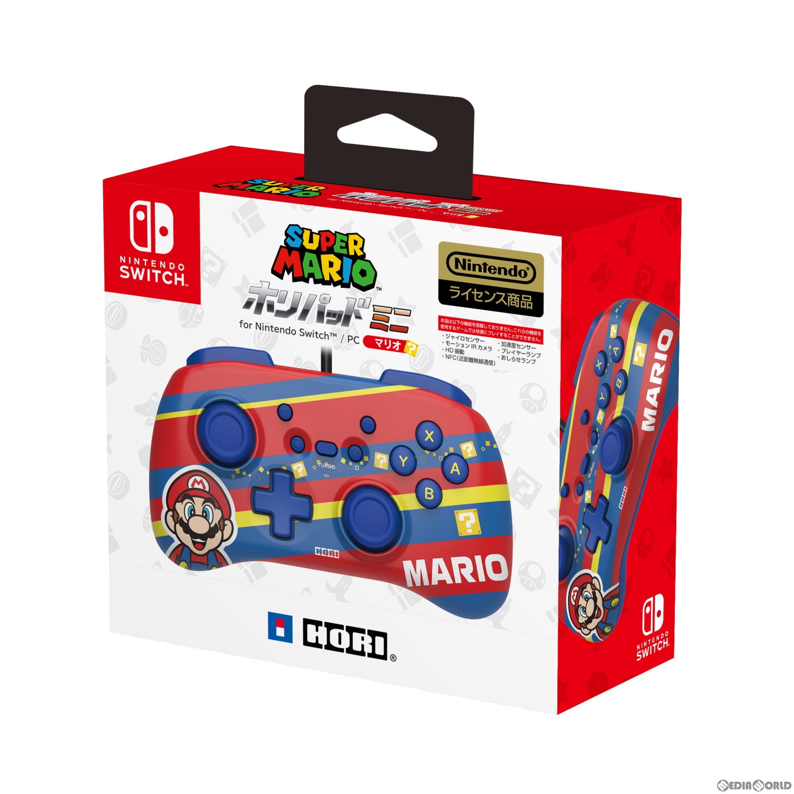 【中古即納】[ACC][Switch] スーパーマリオ ホリパッド ミニ for Nintendo Switch(ニンテンドースイッチ)/PC マリオ 任天堂ライセンス商品 HORI(NSW-366)(20231020)