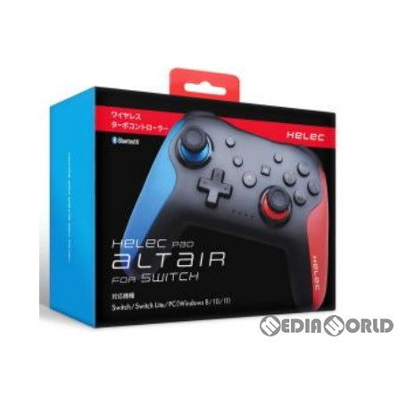 【中古即納】[ACC][Switch] ワイヤレスターボ コントローラー HELEC PAD(へレックパッド) アルタイル スケルトンブラック HELEC(HEL-103-22-black)(20240229)