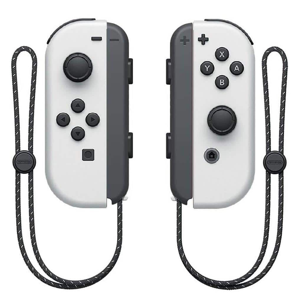 【中古即納】[お得品][表紙説明書なし][ACC][Switch] (単品)Nintendo Switch(ニンテンドースイッチ) 有機ELモデル Joy-Con(ジョイコン) (L)/(R) ホワイト 任天堂(20211008)