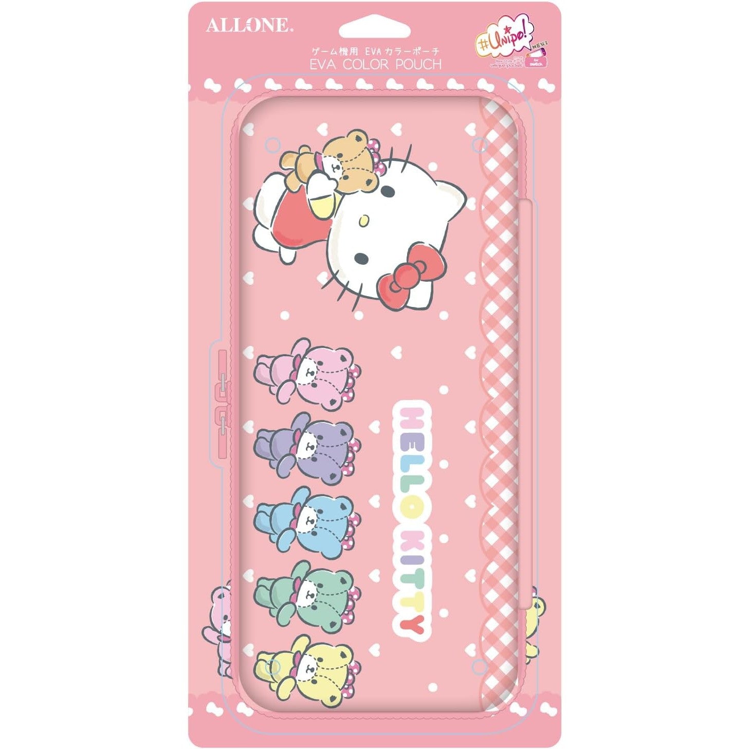 【新品即納】[ACC][Switch] ゲーム用EVAカラーポーチ #Unipo サンリオキャラクターズ ハローキティ アローン(ALG-NSUSEPKT) (20240909)