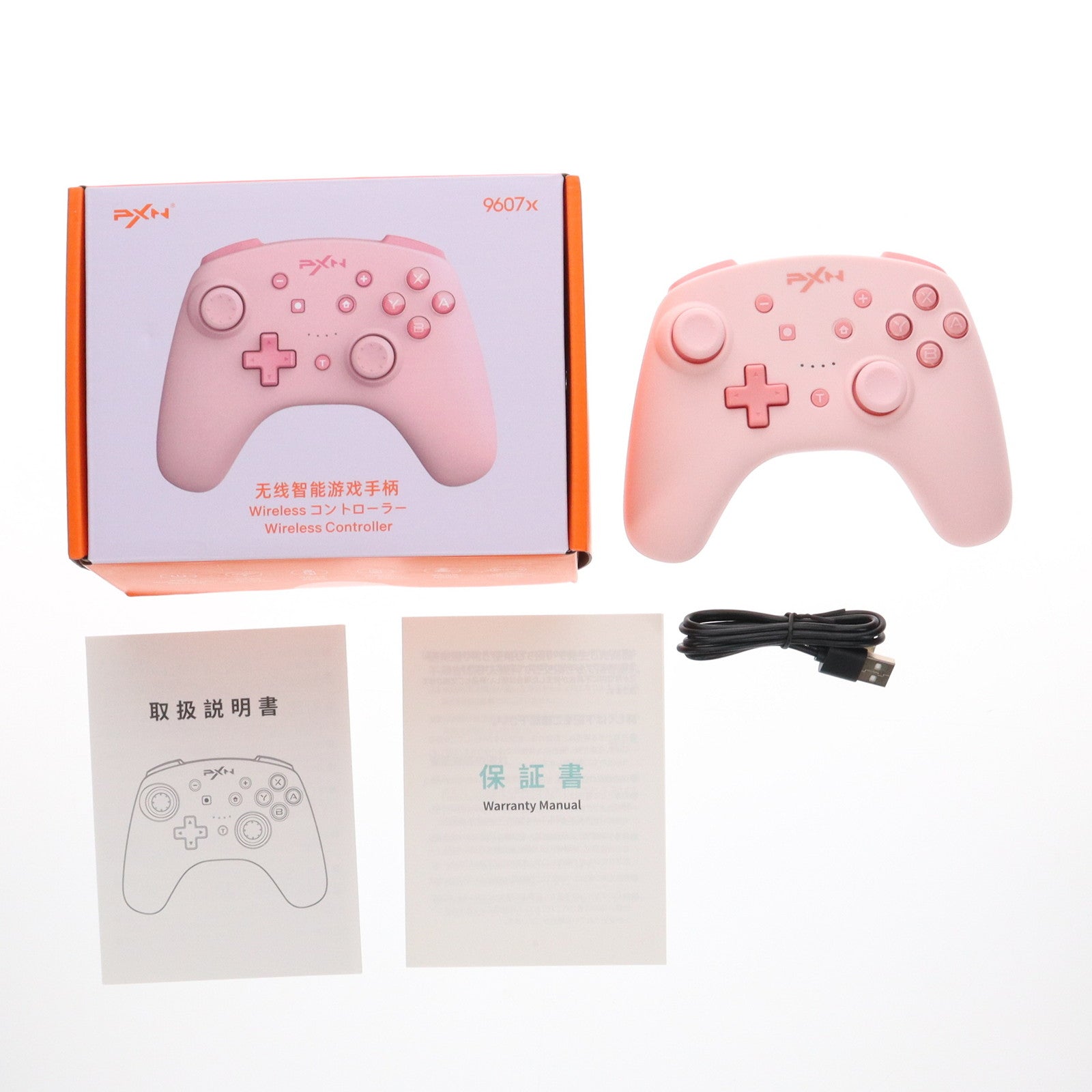 【中古即納】[ACC][Switch] PXN-9607X ワイヤレスコントローラ(ピンク) PXN(9607X)(20201231)