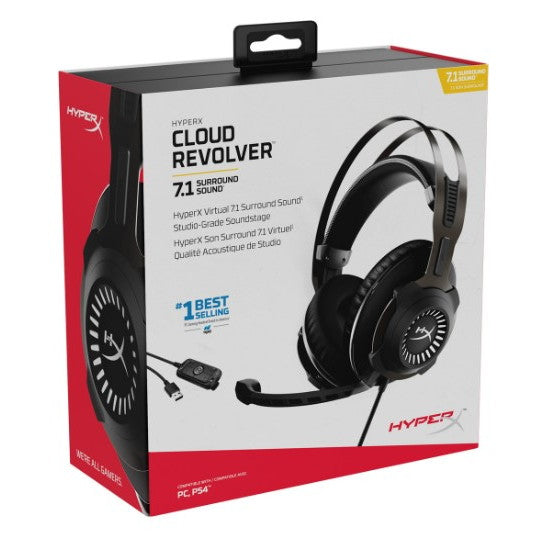 【中古即納】[ACC][PS4] HyperX Cloud Revolver + 7.1 ゲーミング ヘッドセット 有線タイプ HyperX(HHSR1-AH-GM/G)(20210524)