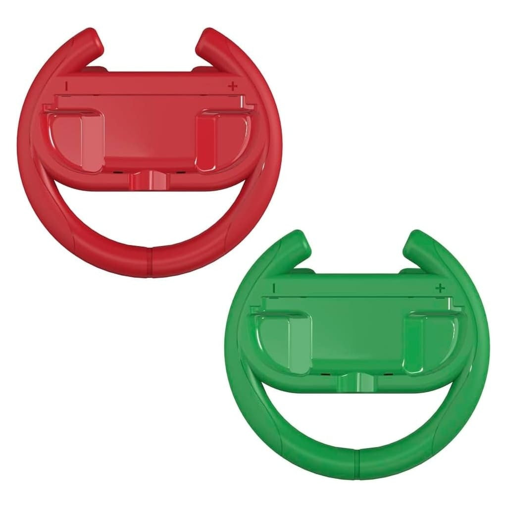 【新品即納】[ACC][Switch2] CYBER・ハンドルグリップ 2個セット(Switch2 Joy-Con2用/スイッチ2 ジョイコン2用) レッド&グリーン サイバーガジェット(CY-S2JHGS-REGR)(20250605)