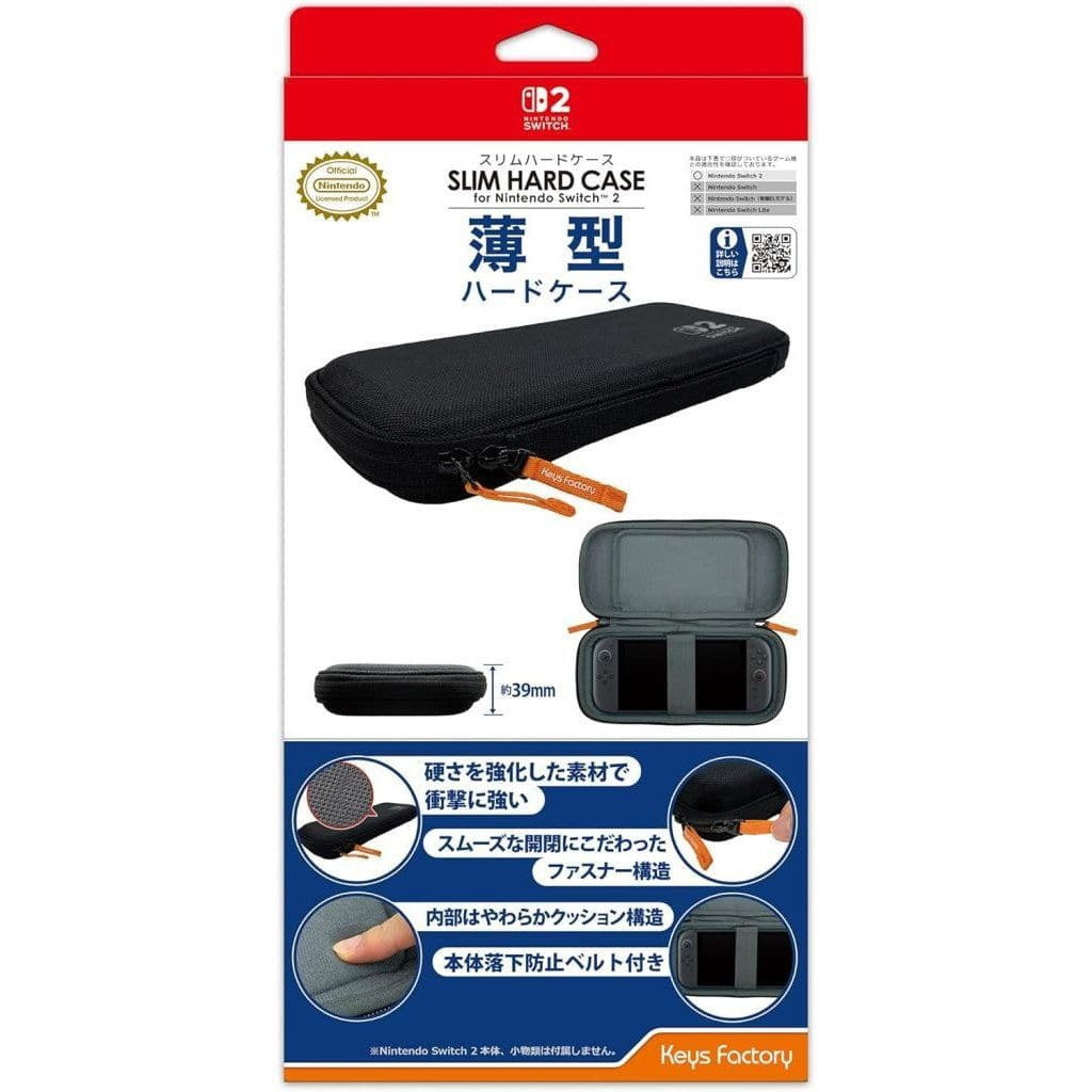 【新品】【お取り寄せ】[ACC][Switch2] スリムハードケース for Nintendo Switch 2(ニンテンドースイッチ2) ブラック 任天堂ライセンス商品 キーズファクトリー(WSH-001-1)(20250605)