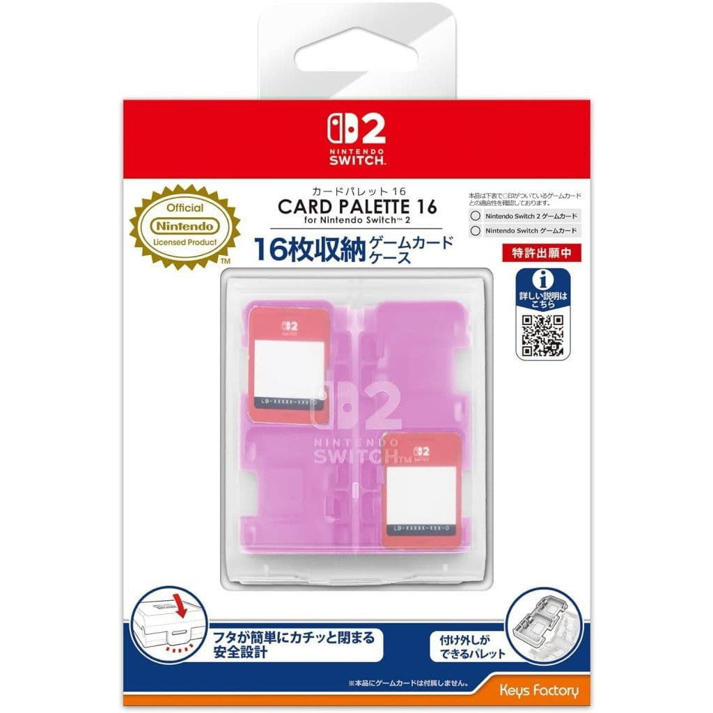 【新品即納】[ACC][Switch2] カードパレット 16 for Nintendo Switch 2(ニンテンドースイッチ2) ピンク 任天堂ライセンス商品 キーズファクトリー(WCQ-001-3)(20250605)