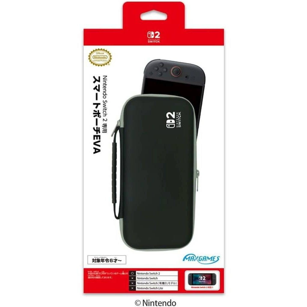 【新品即納】[ACC][Switch2] Nintendo Switch 2専用(ニンテンドースイッチ2専用) スマートポーチEVA ブラック×グレー 任天堂ライセンス商品 マックスゲームズ(BEEP-01BG)(20250605)