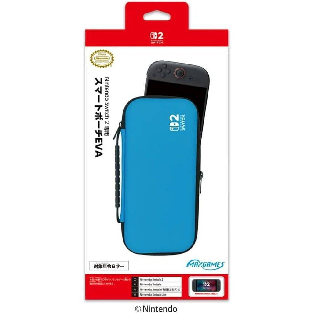 【新品即納】[ACC][Switch2] Nintendo Switch 2専用(ニンテンドースイッチ2専用) スマートポーチEVA ブルー×ブラック 任天堂ライセンス商品 マックスゲームズ(BEEP-01BB)(20250605)