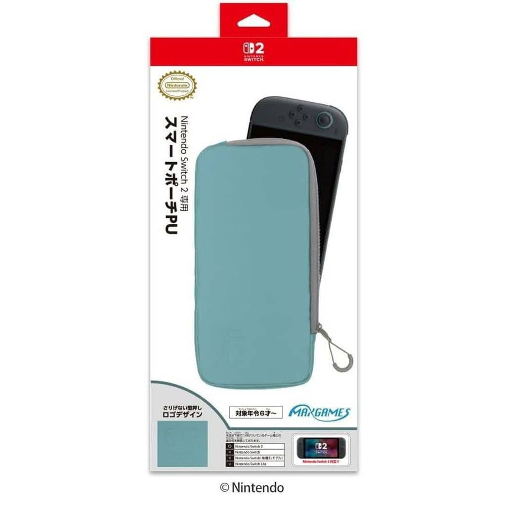 【新品即納】[ACC][Switch2] Nintendo Switch 2専用(ニンテンドースイッチ2専用) スマートポーチPU デニムブルー×グレー 任天堂ライセンス商品 マックスゲームズ(BEEP-02DG)(20250605)