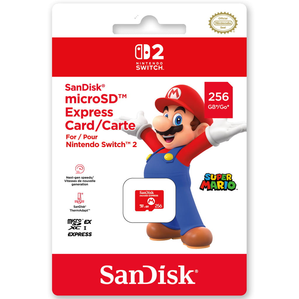 【中古即納】[お得品][表紙説明書なし][ACC][Switch2] SanDisk microSD Express Card(サンディスク マイクロSDエクスプレスカード)256GB for Nintendo Switch 2(ニンテンドースイッチ2) サンディスク(BEE-A-SD01A)(20250605)