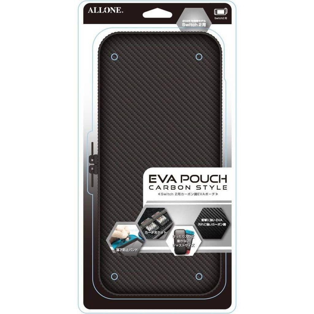 【新品】【お取り寄せ】[ACC][Switch2] Switch2用(スイッチ2用) カーボンEVAポーチ ブラック×ブラック アローン(ALG-NNSEVBK)(20250605)