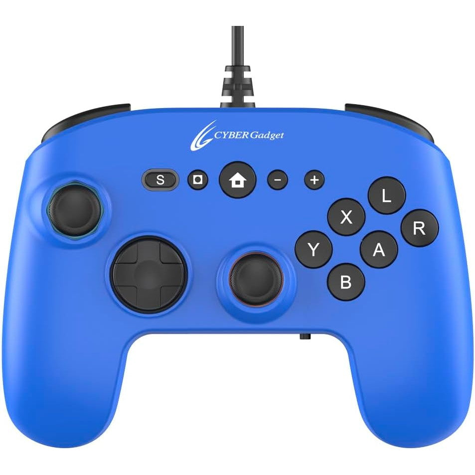 【予約前日出荷】[ACC][Switch2] CYBER・ゲーミングコントローラー6B 有線タイプ(Switch2用/スイッチ2用) ブルー サイバーガジェット(CY-S2GC6BWD-BL)(2025年11月)