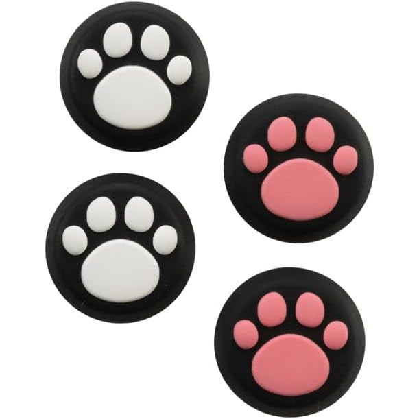 【新品】【お取り寄せ】[ACC][Switch2] CYBER・アナログスティックカバー ねこにゃん(Switch2 Proコントローラー用/スイッチ2プロコントローラー用) 黒 サイバーガジェット(CY-S2PCASCN-BK)(20251016)