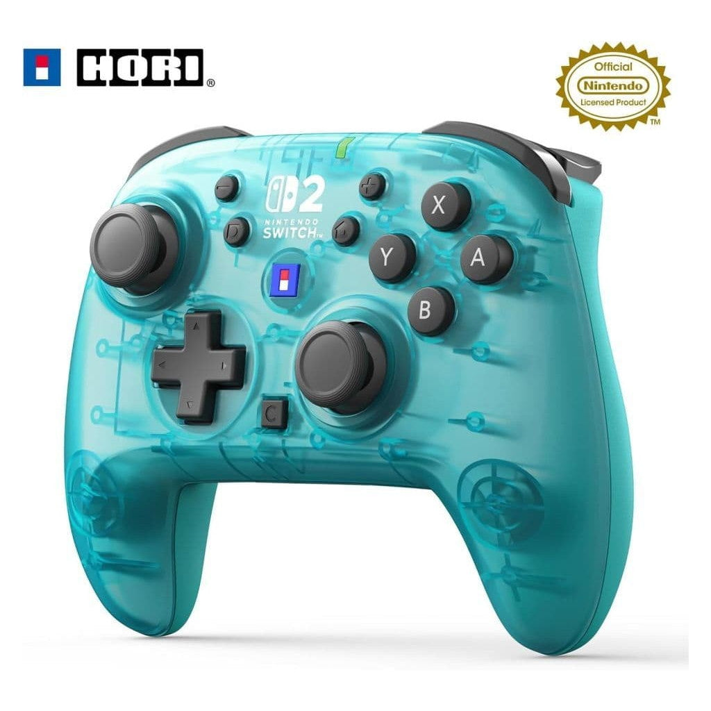 【新品即納】[ACC][Switch2] ワイヤレスホリパッド TURBO for Nintendo Switch 2(ニンテンドースイッチ2) アクアシアン 任天堂ライセンス商品 HORI(NSX-131)(20251122)