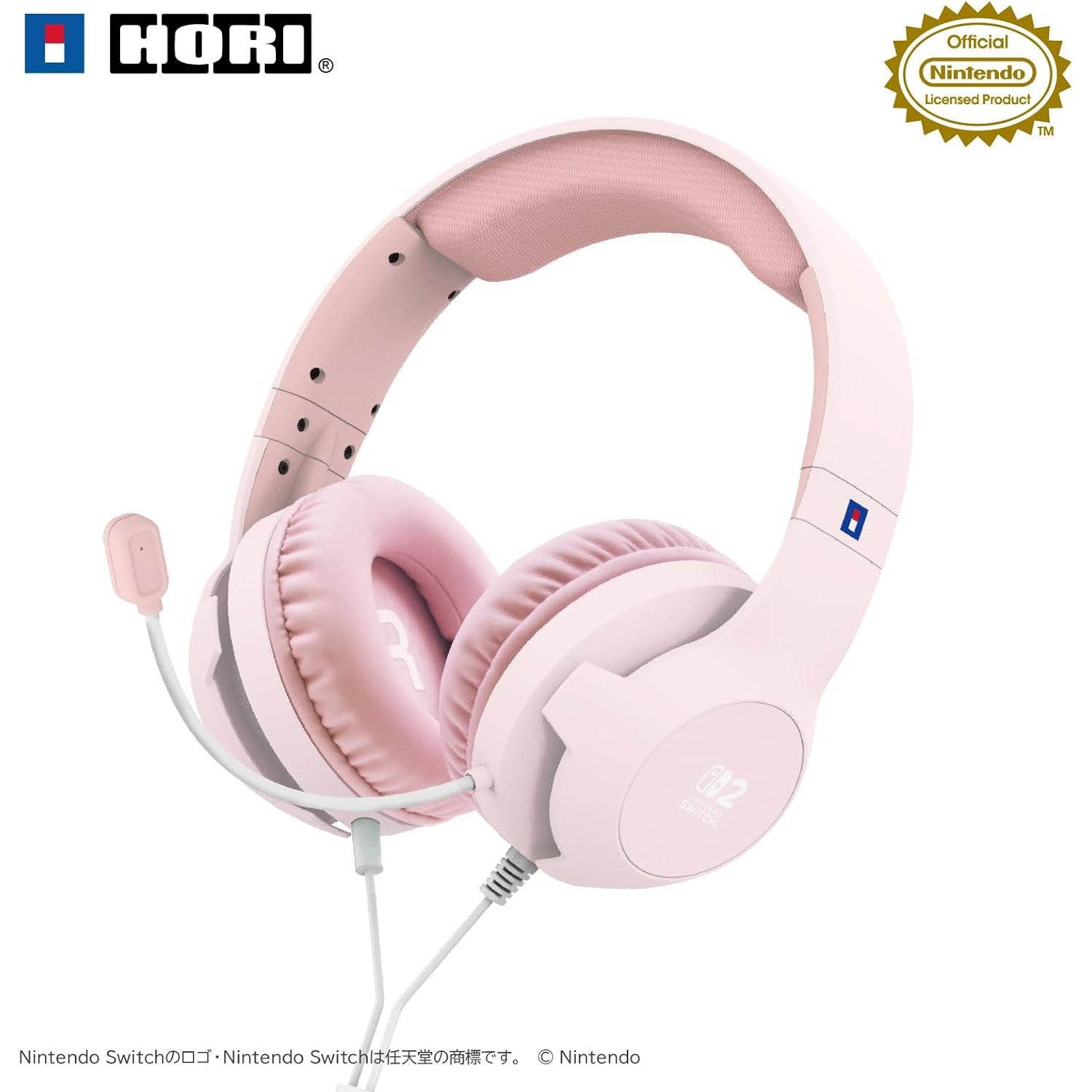 【予約前日出荷】[ACC][Switch2] ホリゲーミングヘッドセット スタンダード for Nintendo Switch 2(ニンテンドースイッチ2) パステルピンク 任天堂ライセンス商品 HORI(NSX-113)(2025年冬)