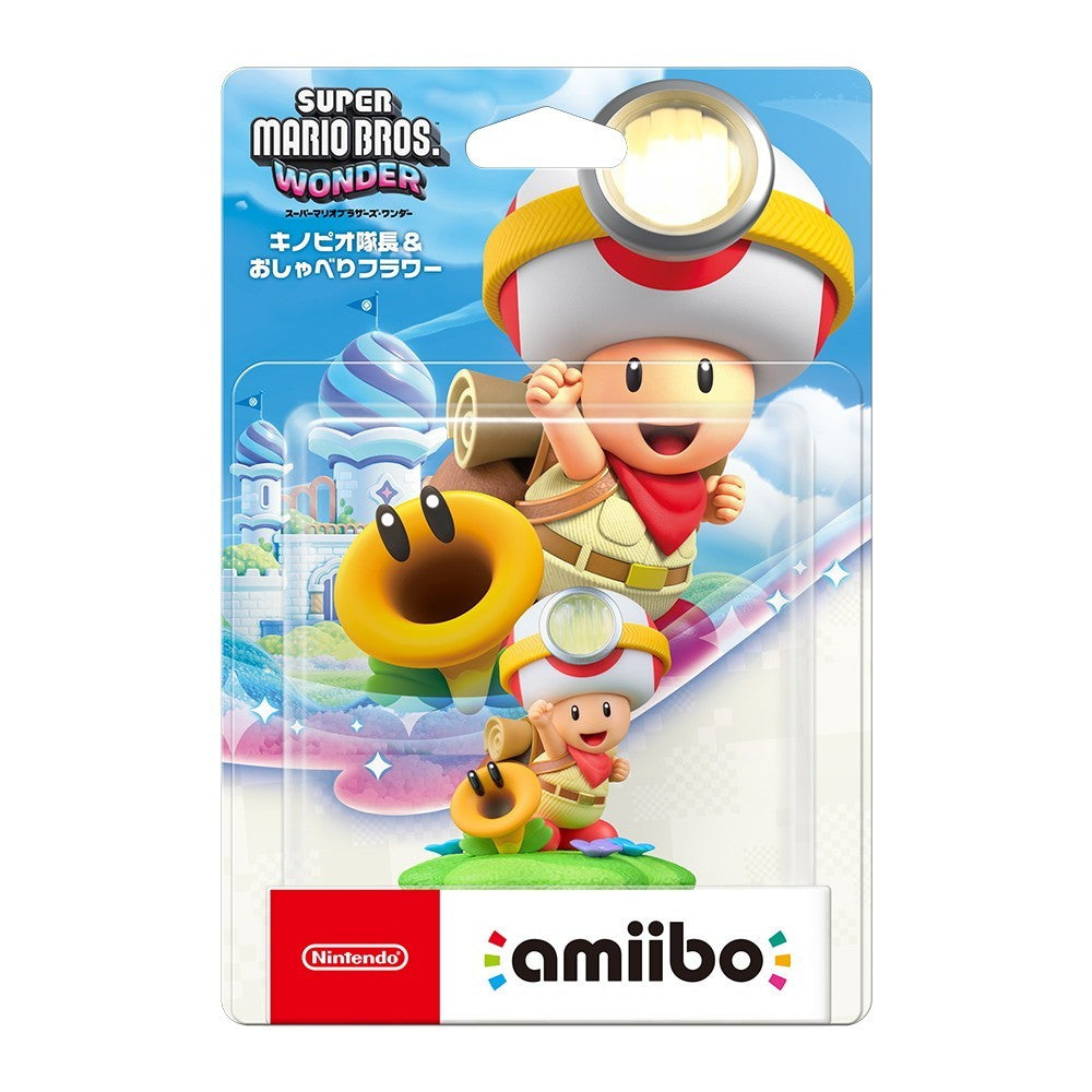 【新品】【お取り寄せ】[ACC][Switch2] amiibo(アミーボ) キノピオ隊長&おしゃべりフラワー(スーパーマリオシリーズ) 任天堂(NVL-C-ABAZ)(20260326)
