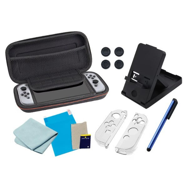 【中古即納】[ACC][Switch] Switch有機ELモデル用(スイッチ有機ELモデル用) アクセサリーキット7点セット Ver.1 ゲオ(GRFD-SWE_ACCK01-7S)(20211008)