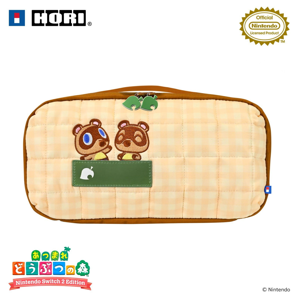 【新品】【お取り寄せ】[ACC][Switch2] あつまれ どうぶつの森 キルティングミディアムポーチ for Nintendo Switch 2(ニンテンドースイッチ2) DIYライフ 任天堂ライセンス商品 HORI(NSX-159)(20260625)