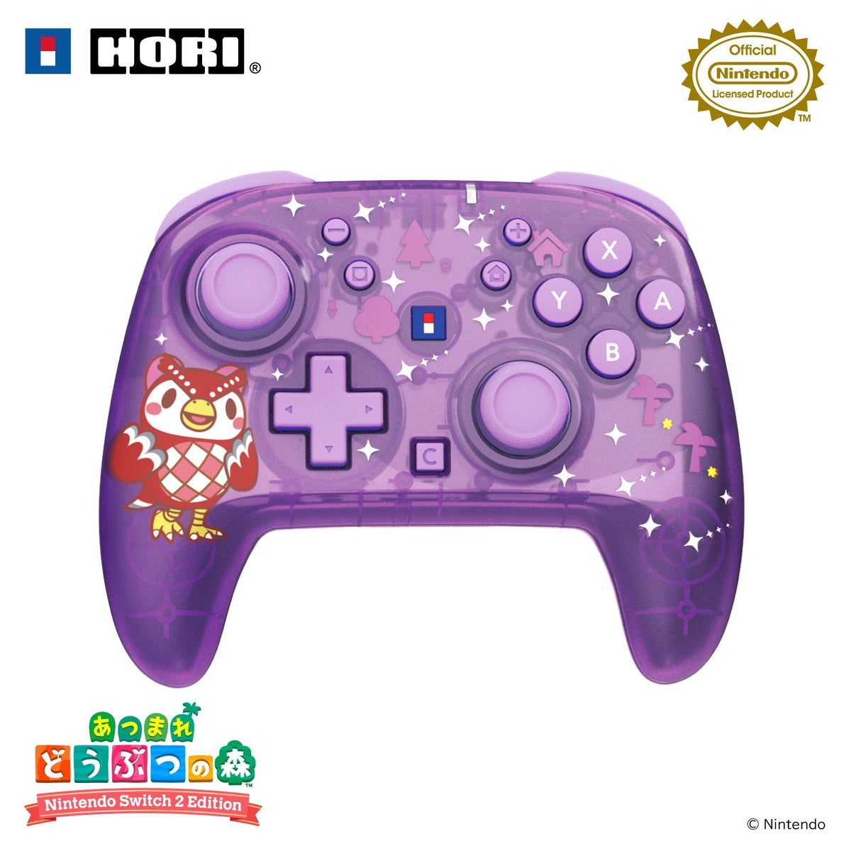 【新品】【お取り寄せ】[ACC][Switch2] あつまれ どうぶつの森 ワイヤレスホリパッド TURBO for Nintendo Switch 2(ニンテンドースイッチ2) フーコと星降る夜 任天堂ライセンス商品 HORI(NSX-193)(20260625)