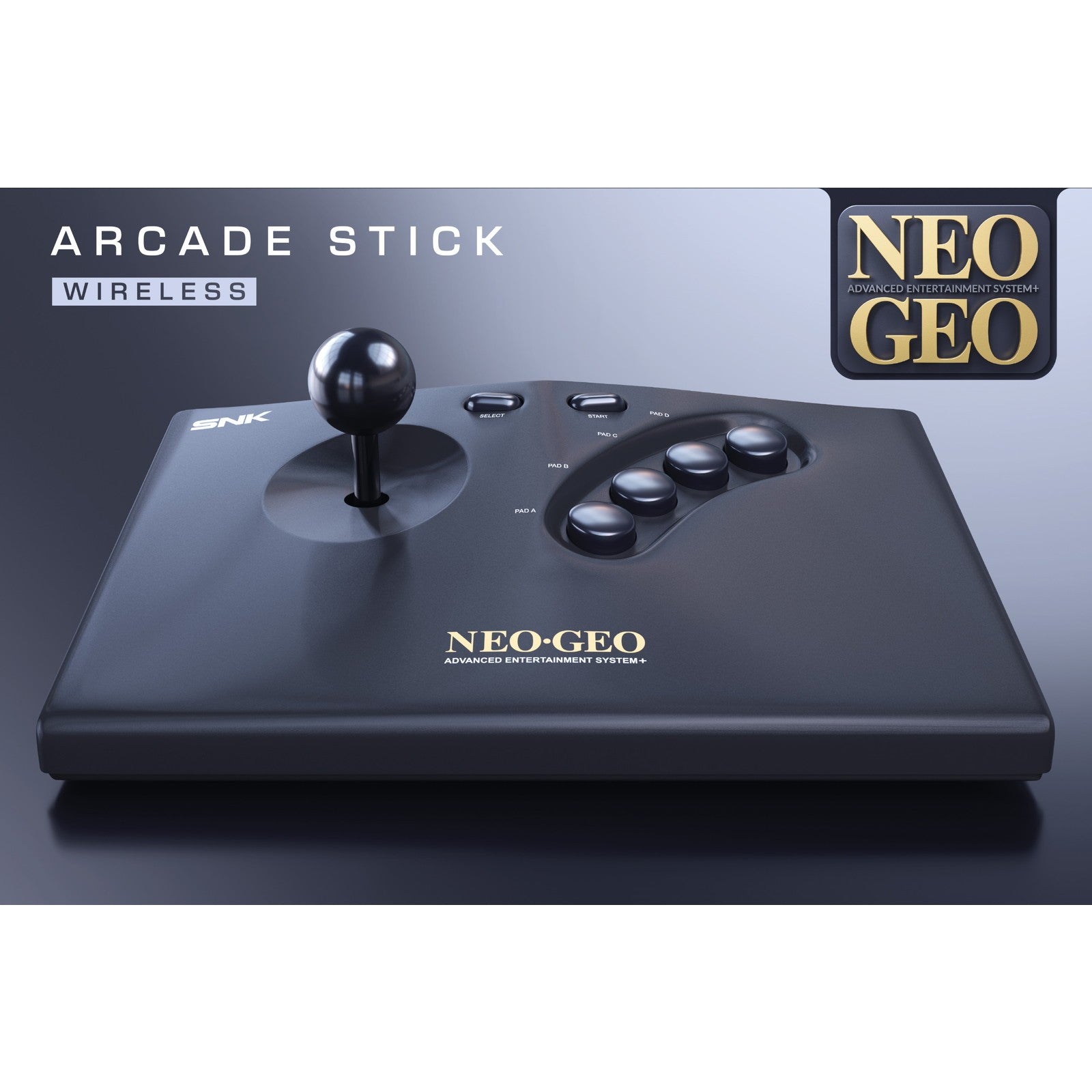 【予約前日出荷】[ACC][NG] NEOGEO AES+(ネオジオ エーイーエスプラス) ワイヤレスアーケードスティック(ブラック) PLAION(1180849)(20261112)