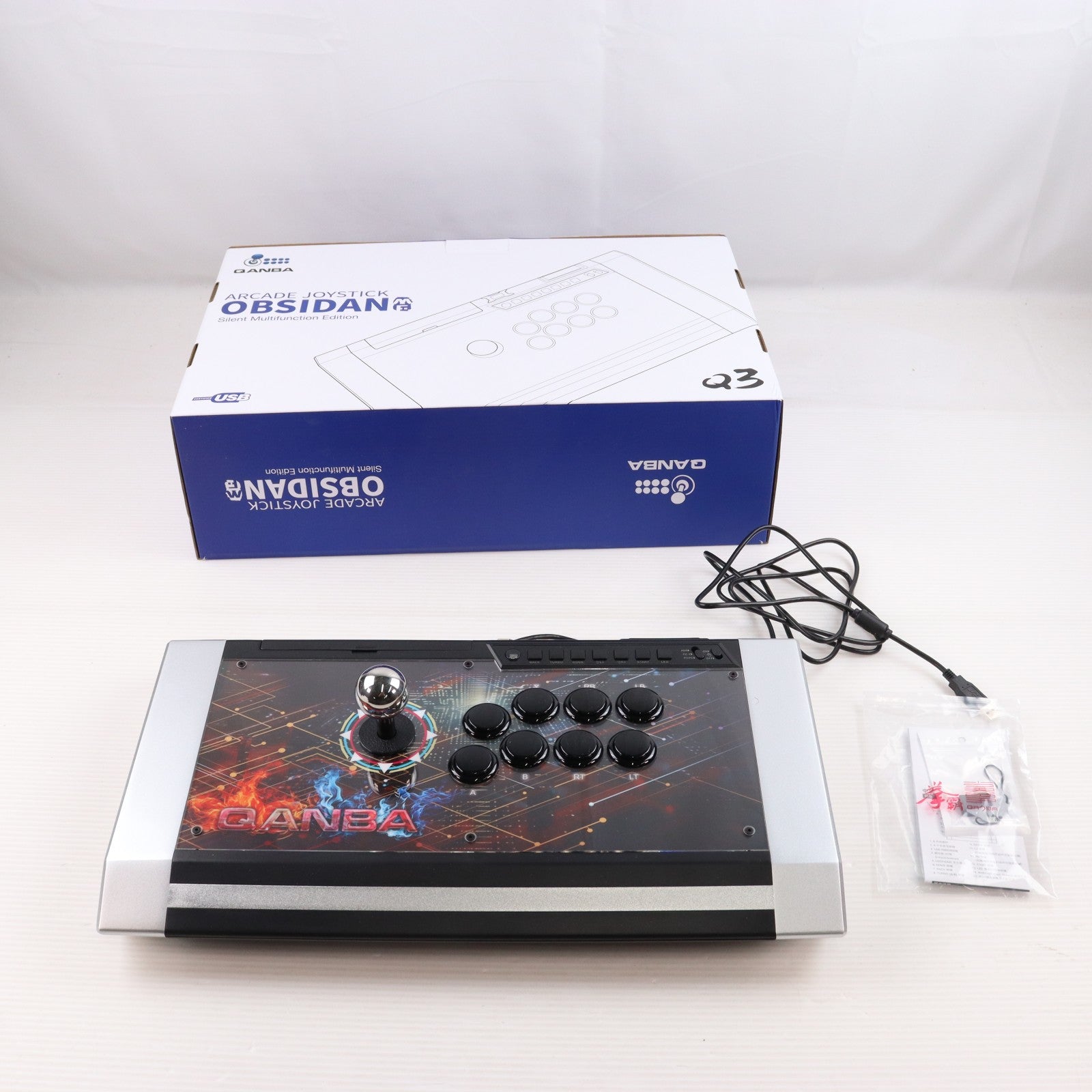 【中古即納】[ACC][ETC] Qanba Q3 オブシディアン アーケード ジョイスティック ME マルチファンクション エディション Qanba(Q3MF-SL)(20250331)
