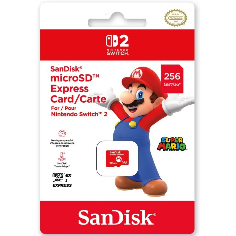 【中古即納】[ACC][Switch2] (未使用) SanDisk microSD Express Card(サンディスク マイクロSDエクスプレスカード) 256GB for Nintendo Switch 2(ニンテンドースイッチ2) サンディスク(BEE-A-SD01A)(20250605)
