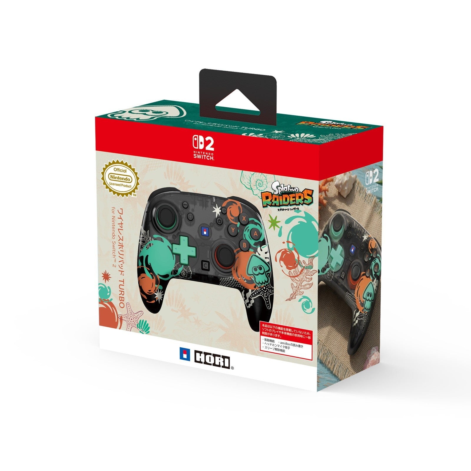 【新品】【お取り寄せ】[ACC][Switch2] スプラトゥーン レイダース ワイヤレスホリパッドTURBO for Nintendo Switch 2(ニンテンドースイッチ2) 任天堂ライセンス商品 HORI(NSX-239)(20260723)