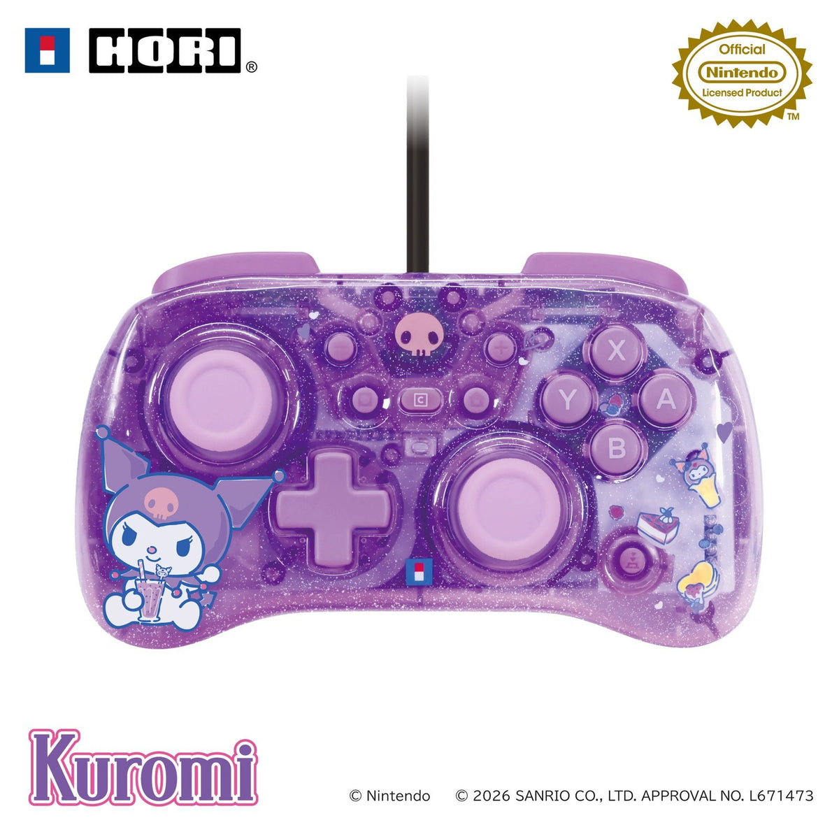 【新品】【お取り寄せ】[ACC][Switch2] ホリパッドTURBOミニ for Nintendo Switch 2(ニンテンドースイッチ2) クロミ 任天堂ライセンス商品 HORI(NSX-233)(20260827)