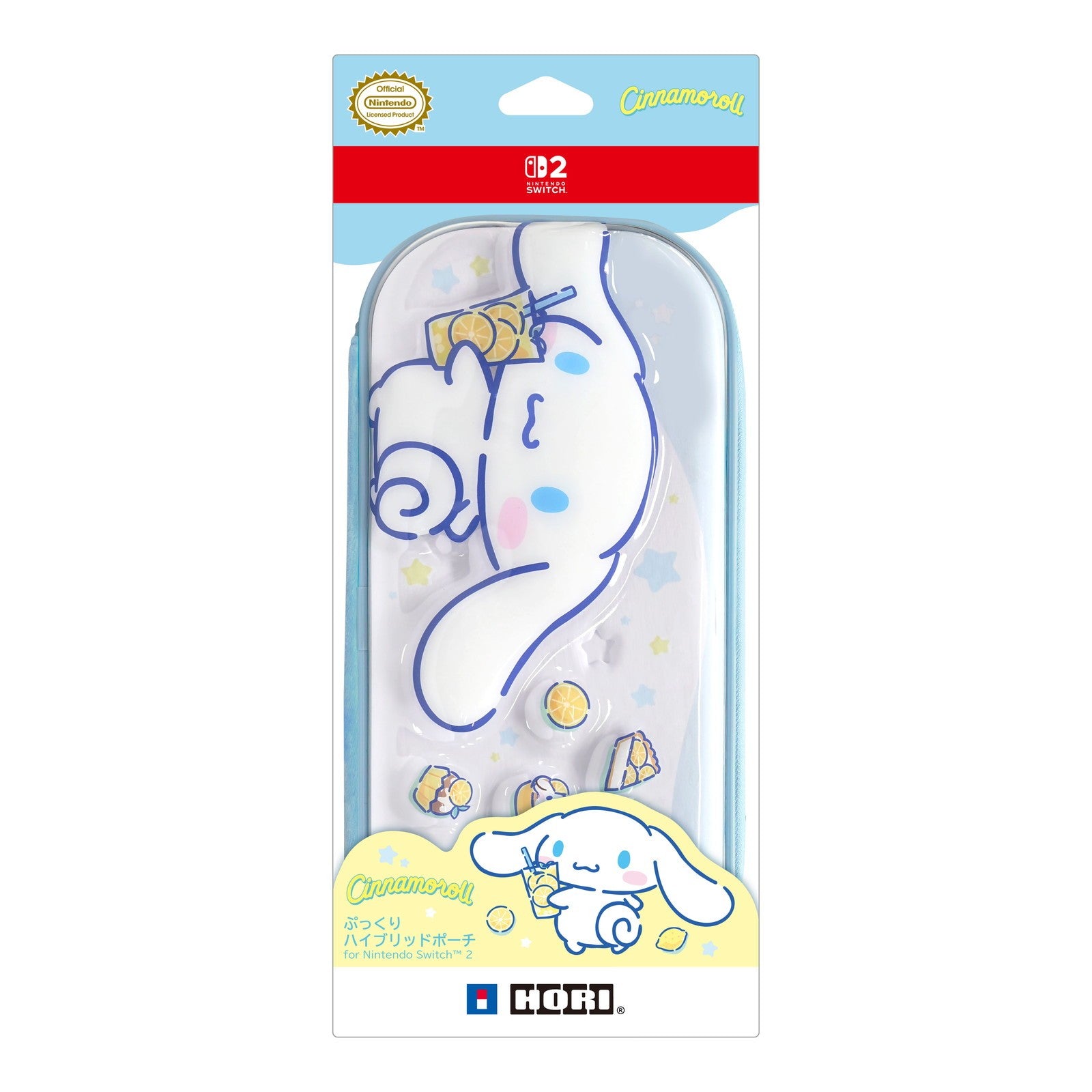 【予約前日出荷】[ACC][Switch2] ぷっくり ハイブリッドポーチ for Nintendo Switch 2(ニンテンドースイッチ2) シナモロール 任天堂ライセンス商品 HORI(NSX-236)(2026年9月)