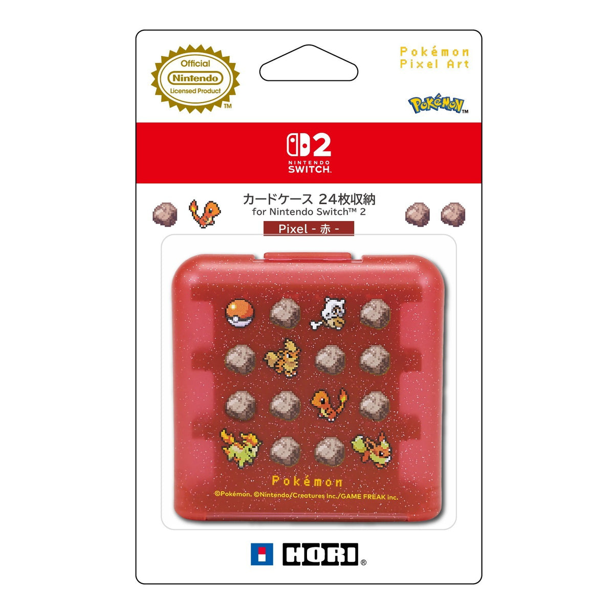 【新品】【お取り寄せ】[ACC][Switch2] カードケース24 for Nintendo Switch 2 Pixel(ニンテンドースイッチ2 ピクセル) -赤- 任天堂ライセンス商品 HORI(NSX-188)(20260917)
