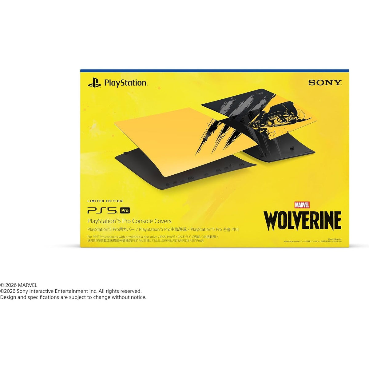 【新品即納】[ACC][PS5] PlayStation 5 Pro用カバー(プレイステーション5プロ用カバー) Marvel's Wolverine(マーベルズ ウルヴァリン) バトルイエロー リミテッドエディション SIE(CFI-ZCS3GZJ)(20260915)