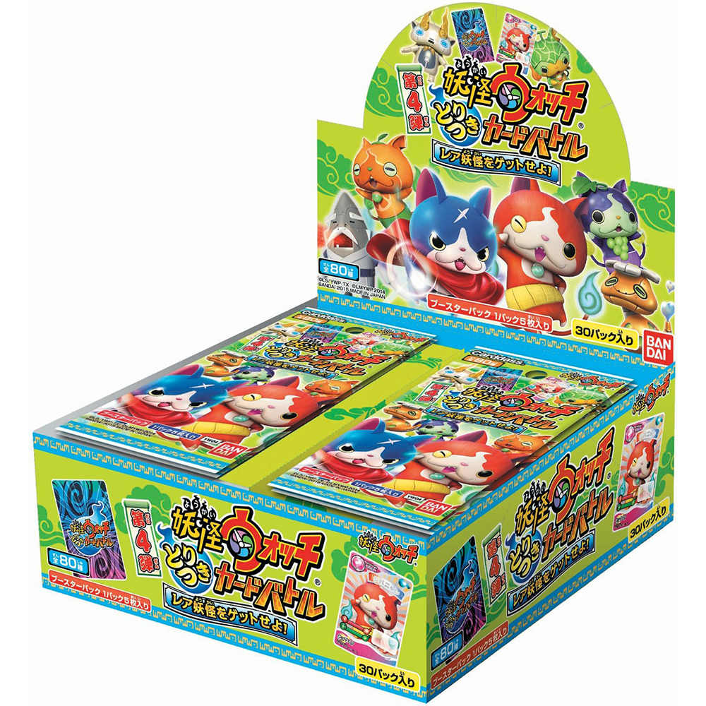 【新品即納】[TCG] (BOX)妖怪ウォッチ とりつきカードバトル 第4弾 ブースターパック ～レア妖怪をゲットせよ!～(YW04)(30パック)(20150117)
