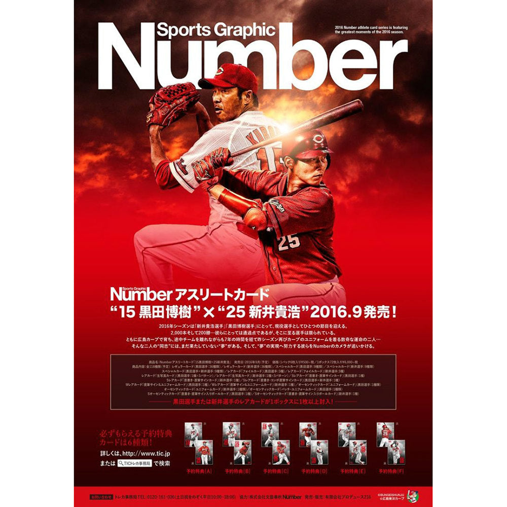 【新品即納】[TCG] Numberアスリートカード 15黒田博樹×25新井貴浩(20160924)