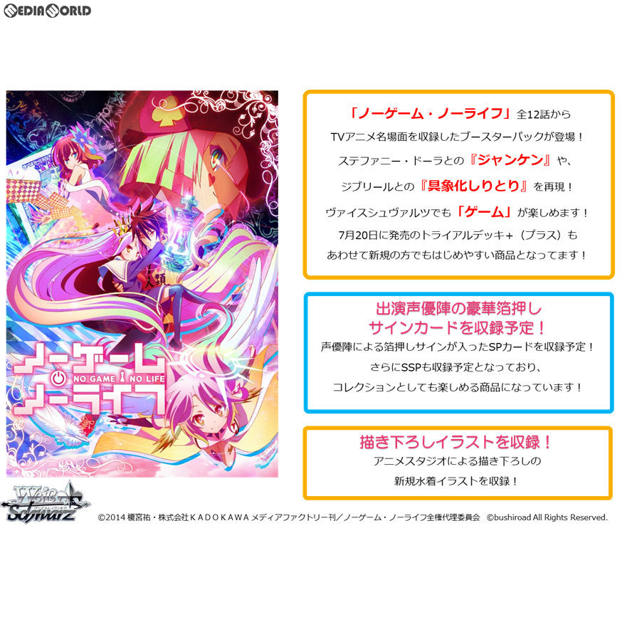 【新品即納】[TCG] (BOX)ヴァイスシュヴァルツ ブースターパック ノーゲーム・ノーライフ(16パック)(20180803)