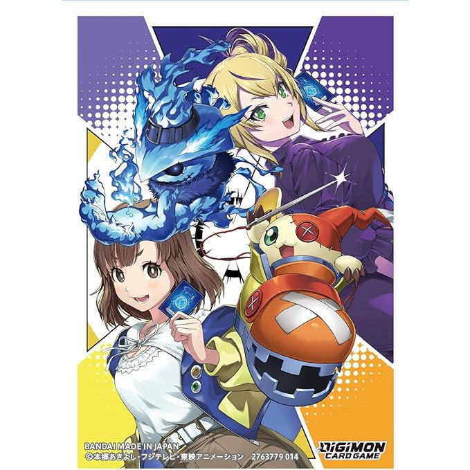【新品即納】[TCG] デジモンカードゲーム オフィシャルカードスリーブ2025 Ver.1.0 C 有紗&ヴァイオレット バンダイ(20250131)