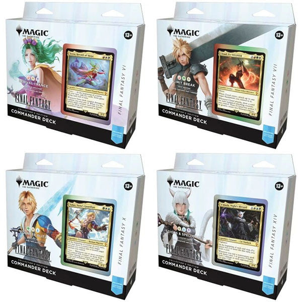 【新品即納】[TCG] (カートン) MTG マジック:ザ・ギャザリング FINAL FANTASY(ファイナルファンタジー) コレクター版統率者デッキ(英語版) ウィザーズ・オブ・ザ・コースト(4種×1個)(20250613)