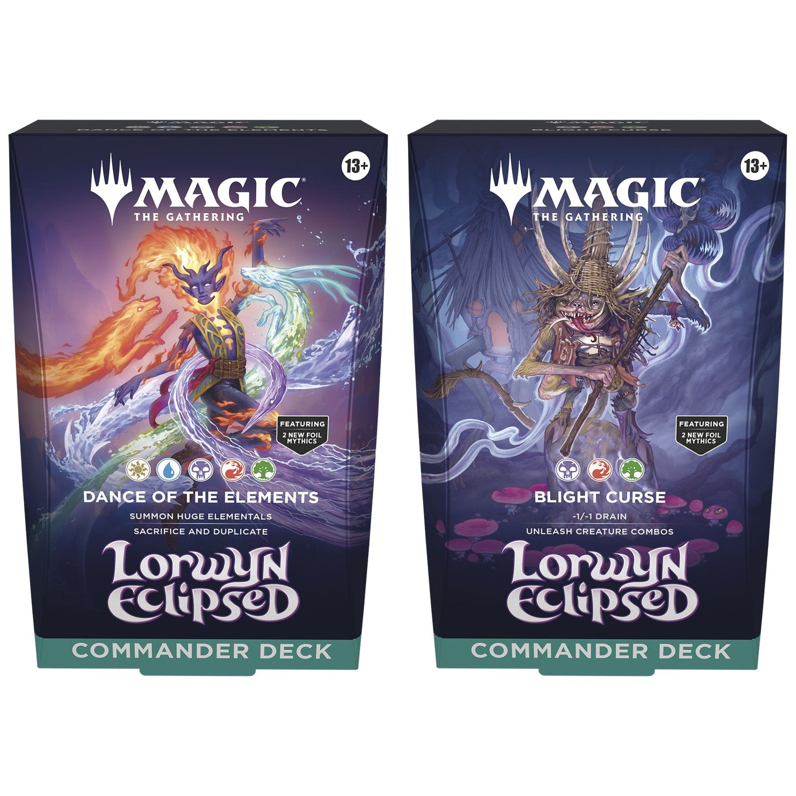 【予約前日出荷】[TCG] (カートン) MTG マジック:ザ・ギャザリング ローウィンの昏明(Lorwyn Eclipsed) 統率者デッキ(英語版) ウィザーズ・オブ・ザ・コースト(2種×2個)(20260123)
