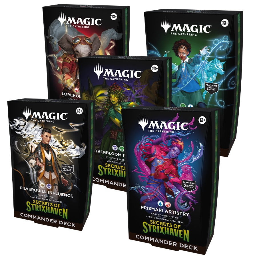 【新品即納】[TCG] (カートン) MTG マジック:ザ・ギャザリング ストリクスヘイヴンの秘密(Secrets of Strixhaven) 統率者デッキ(英語版) ウィザーズ・オブ・ザ・コースト(5種×1個)(20260424)