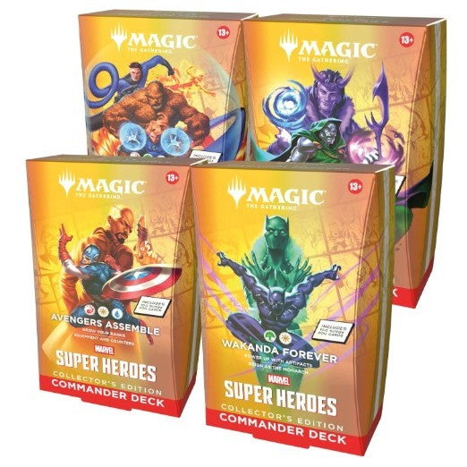 【予約前日出荷】[TCG] (カートン) MTG マジック:ザ・ギャザリング マーベル スーパー・ヒーローズ(Marvel Super Heroes) 統率者デッキ コレクターズエディション(英語版) ウィザーズ・オブ・ザ・コースト(4種×1個)(20260626)