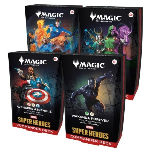 【予約前日出荷】[TCG] (カートン) MTG マジック:ザ・ギャザリング マーベル スーパー・ヒーローズ(Marvel Super Heroes) 統率者デッキ(英語版) ウィザーズ・オブ・ザ・コースト(4種×1個)(20260626)