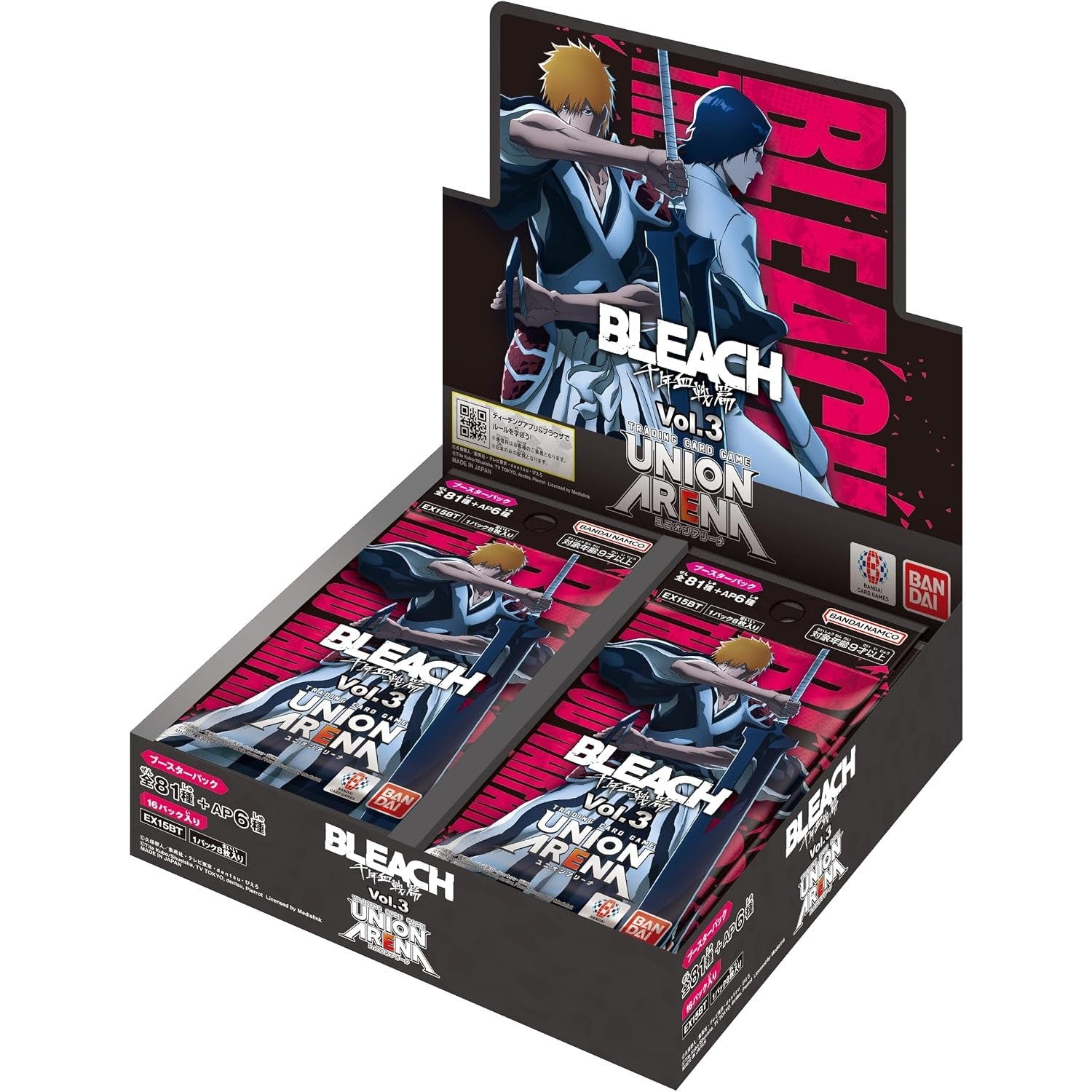 【新品】[TCG] (カートン) UNION ARENA(ユニオンアリーナ) ブースターパック BLEACH(ブリーチ) 千年血戦篇 Vol.3【EX15BT】 バンダイ(16BOX)(20260911)