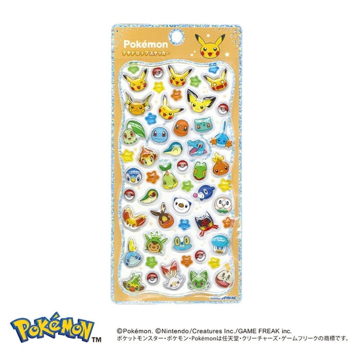 【新品】[TCG] ポケモン プチドロップステッカー フェイス1 カミオジャパン(308001)(20260926)