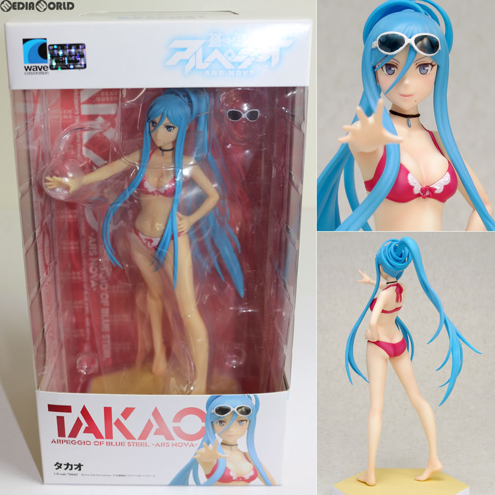 【中古即納】[FIG] BEACH QUEENS(ビーチクイーンズ) タカオ 蒼き鋼のアルペジオ 1/10 完成品 フィギュア ウェーブ(WAVE)(20141001)