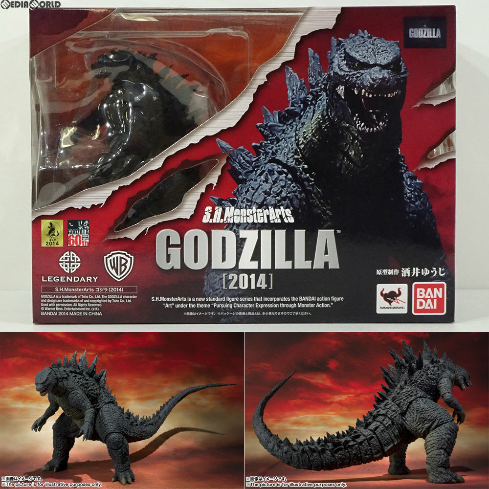 【中古即納】[FIG] S.H.MonsterArts(モンスターアーツ) ゴジラ (2014) 完成品 可動フィギュア バンダイ(20140913)